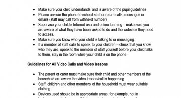 Online home learning guideline for parents 